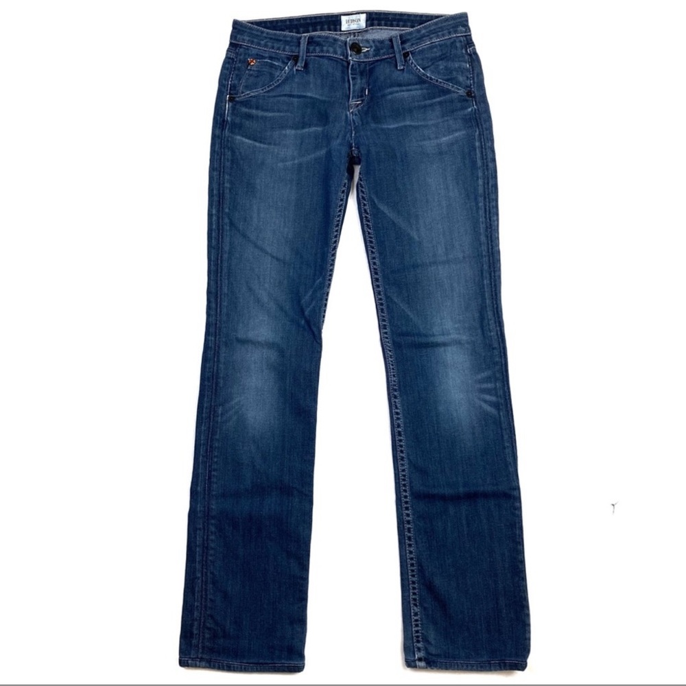 Hudson Flap Pocket Medium Wash Stretch Straight Leg Jean Womens Size‎ 26 HEMMED